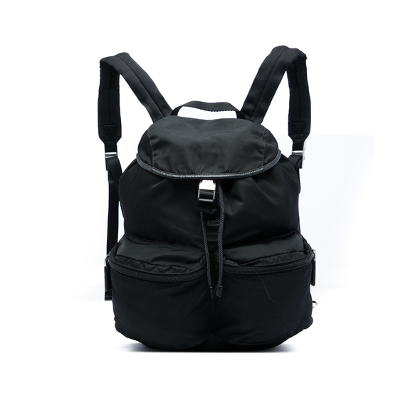 Prada Handbags - Pre-Loved Prada Saffiano Trimmed Tessuto Backpack